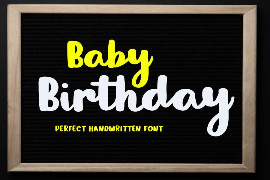 Baby Birthday Font