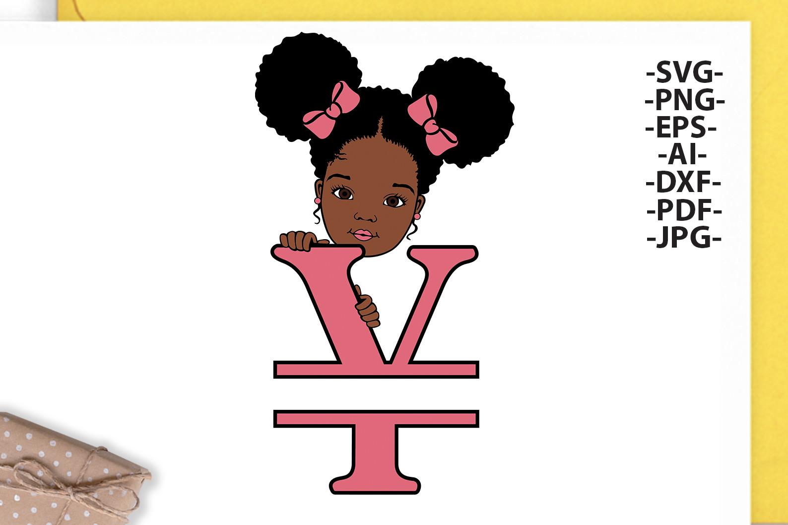 Afro Girl Svg Letter Y,Alphabet Name Svg