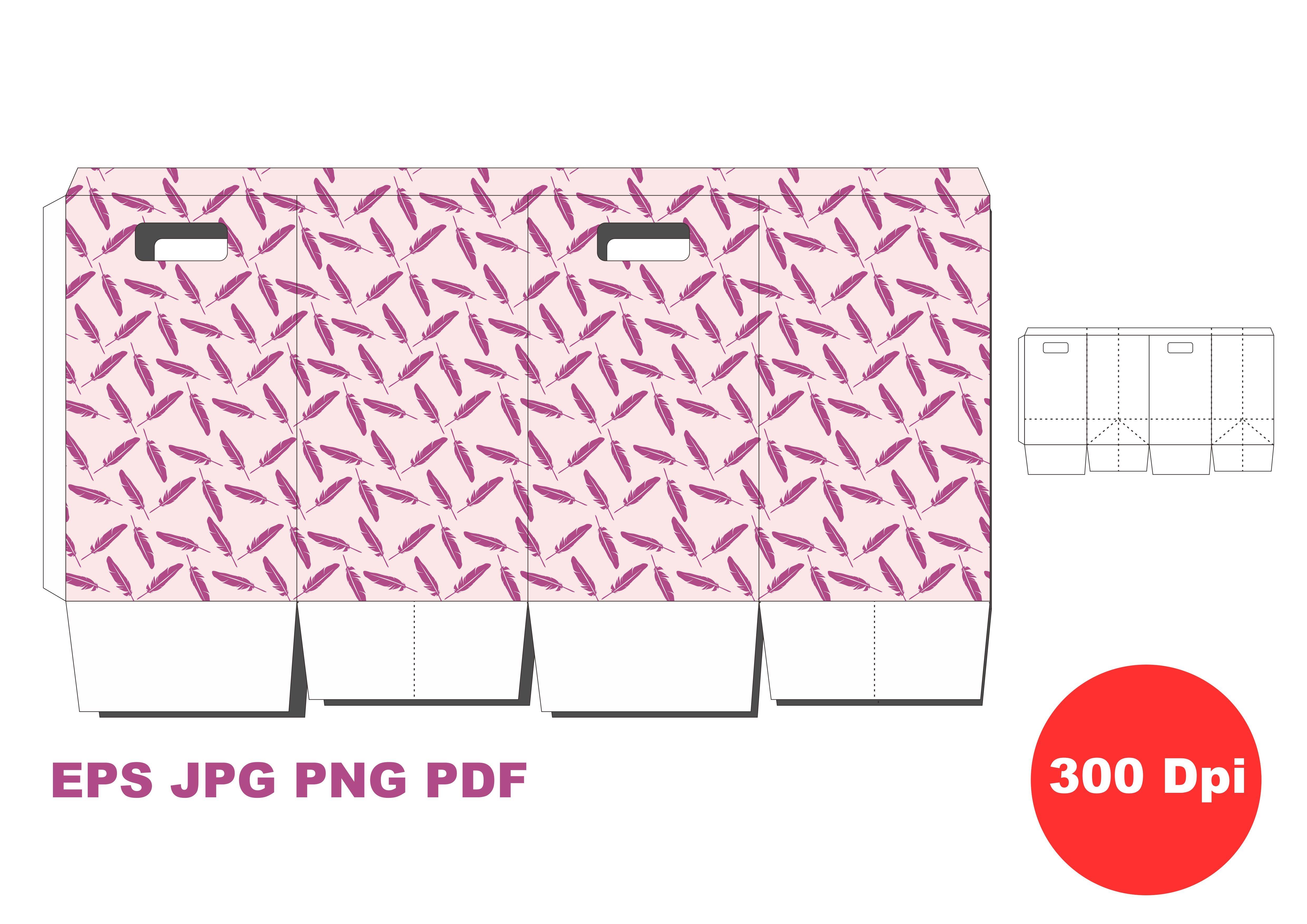 Paper Bag with Feather Pattern Theme