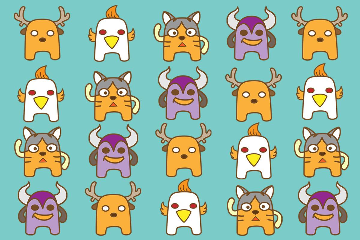 4 Boova Monster Alien Animals