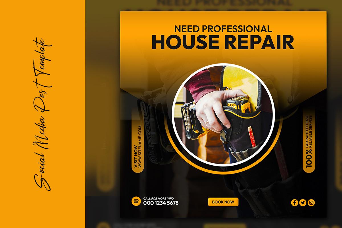 Home Repair Service Social Media Post