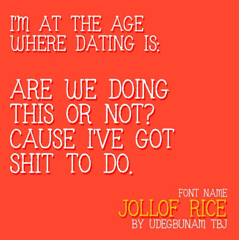 Jollof Rice Font