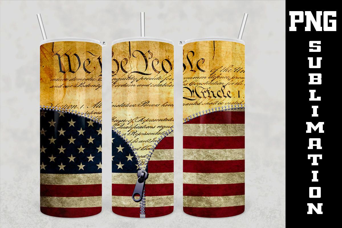 20oz Patriotic American We the People