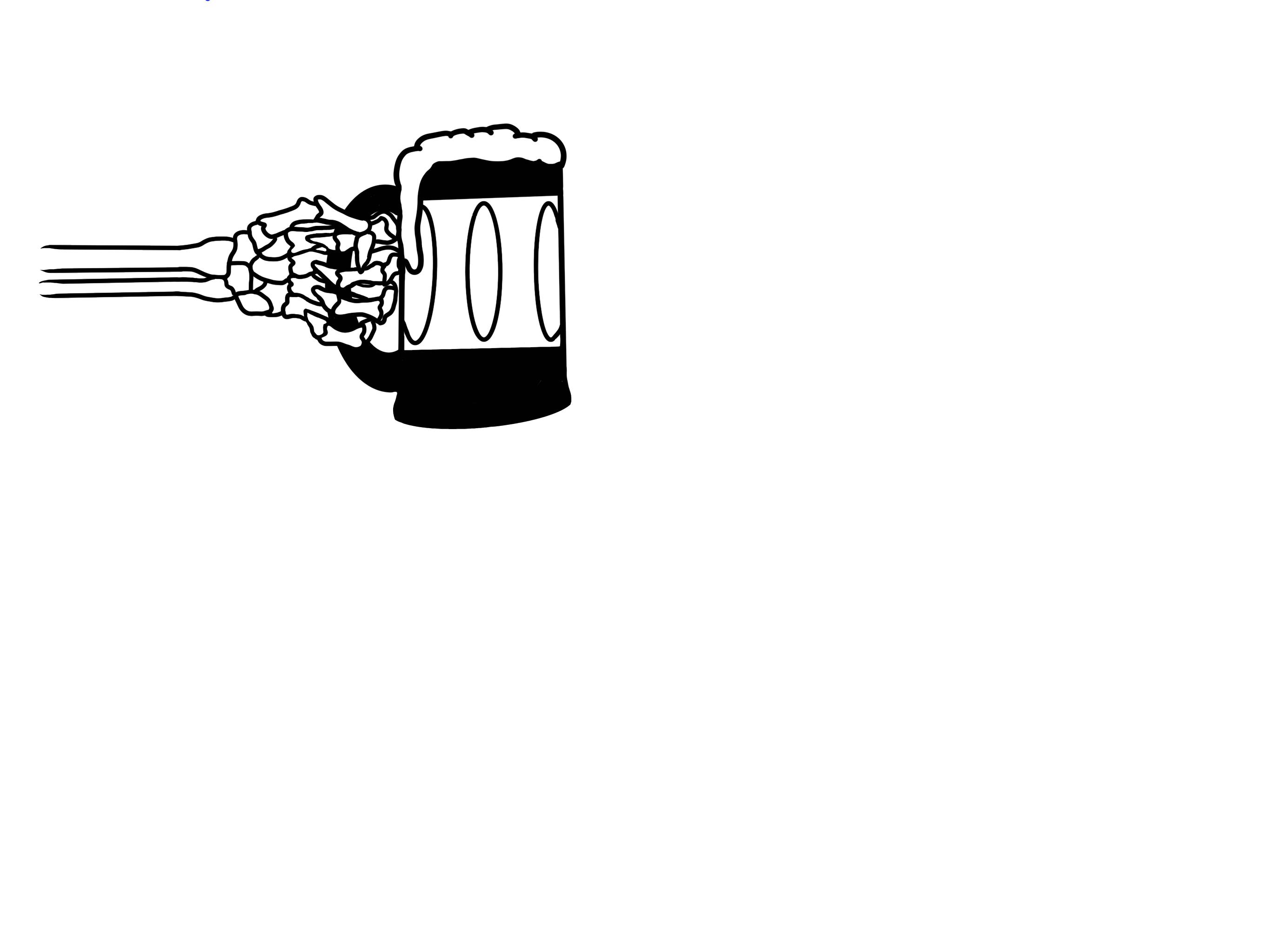 Skeleton Hand- Beer Mug