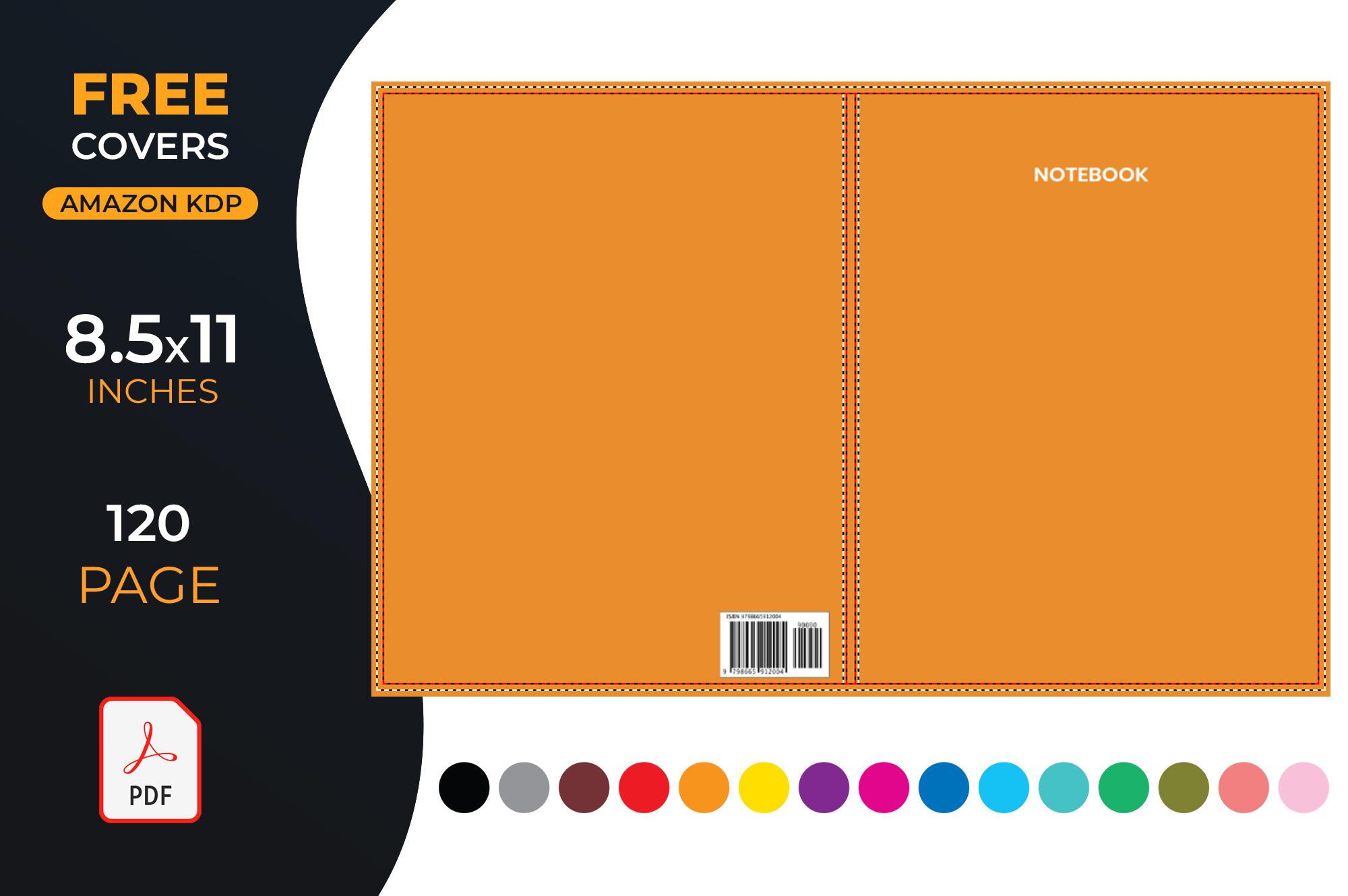 Free Cover for Kdp in 16 Different Color