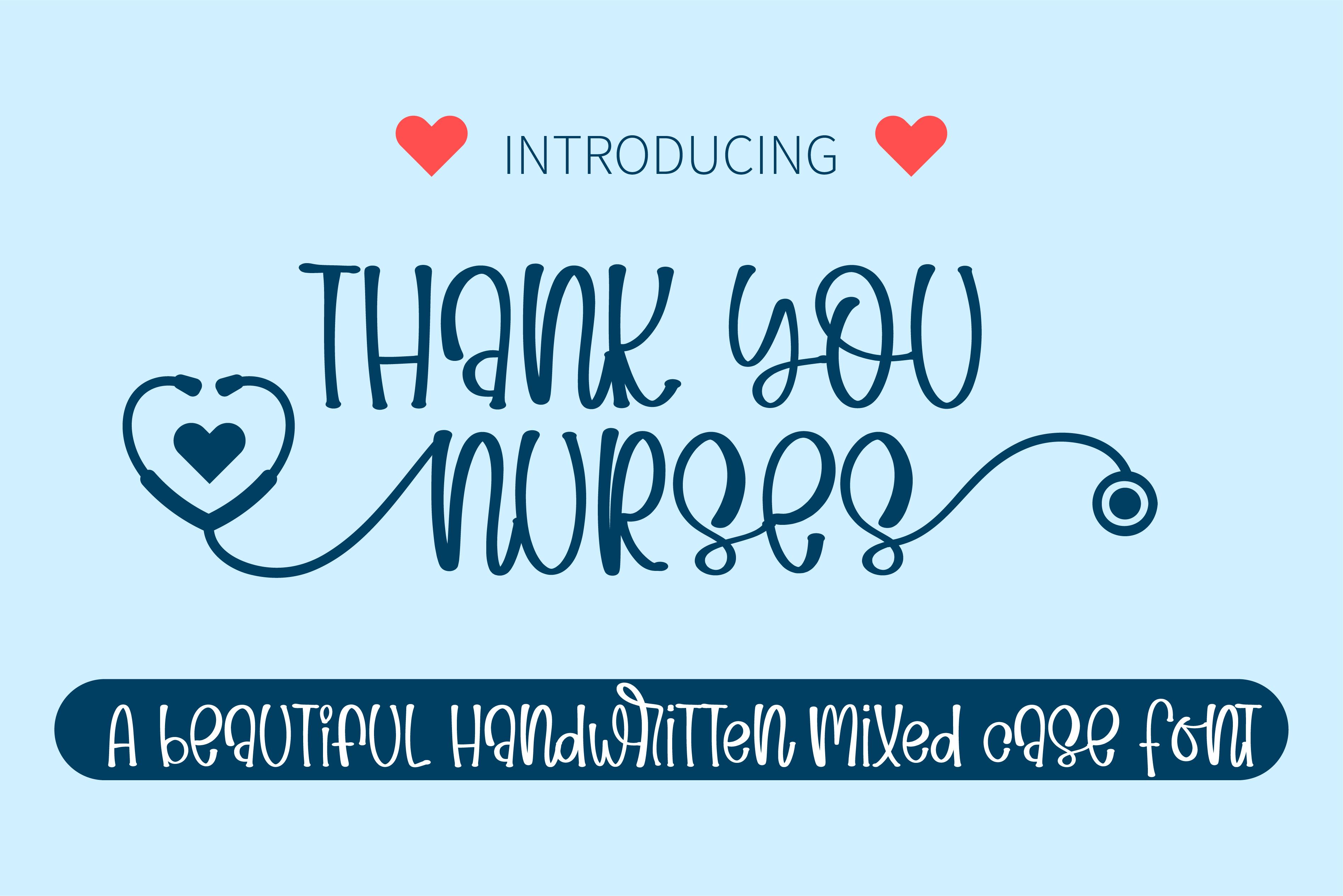 Thank You Nurses Font