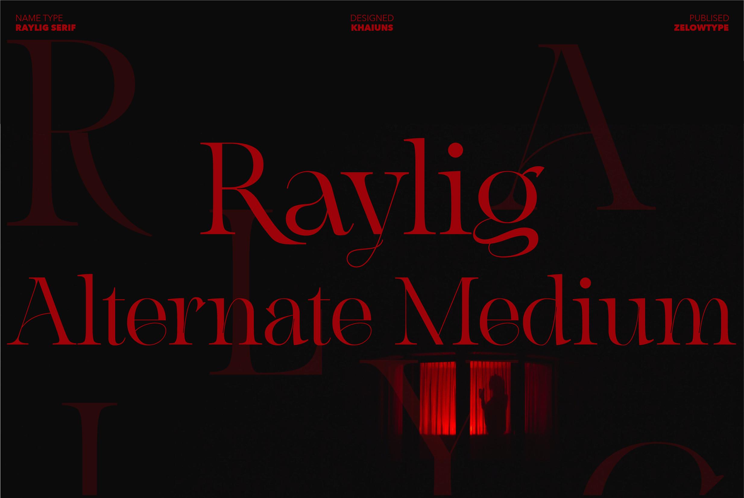 Raylig Alternate Medium Font