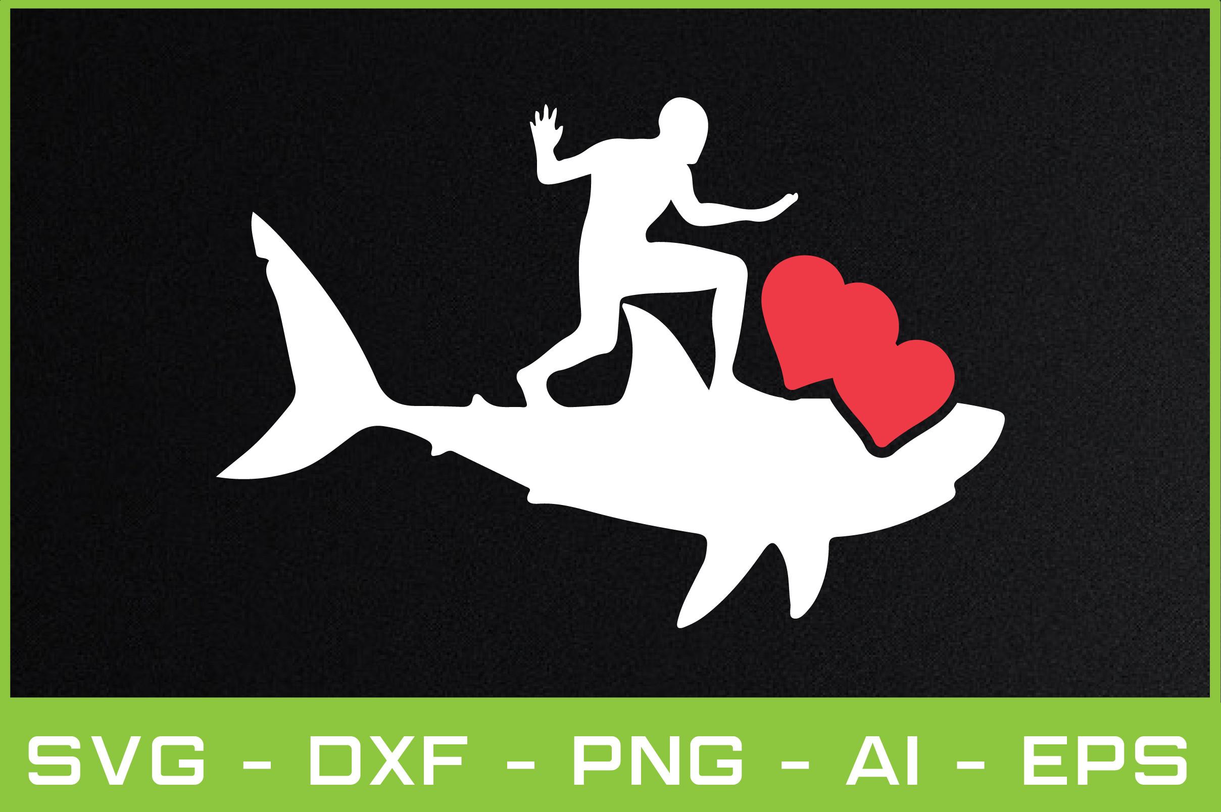 Riding Shark Svg
