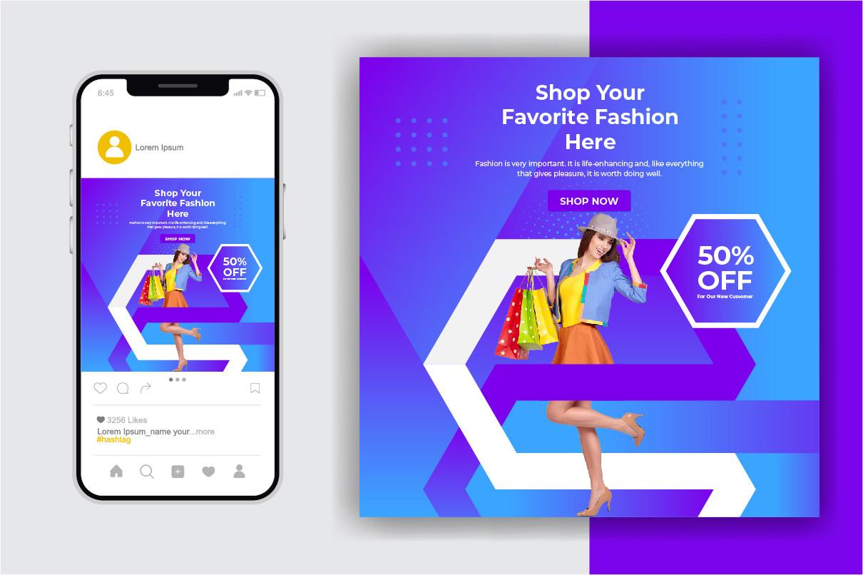 Fashion Sale Social Media Post Template