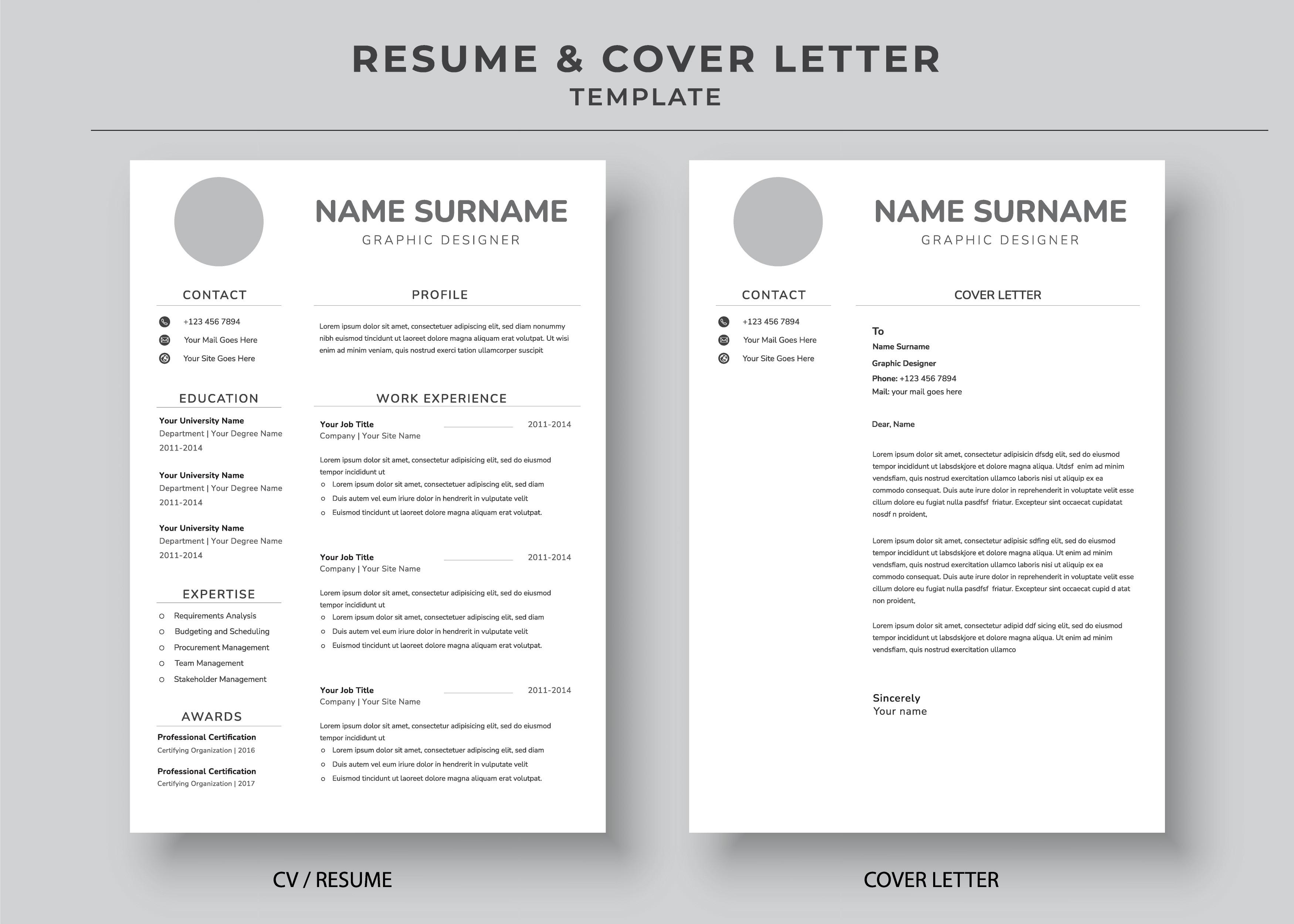 Resume and Cover Letter Template