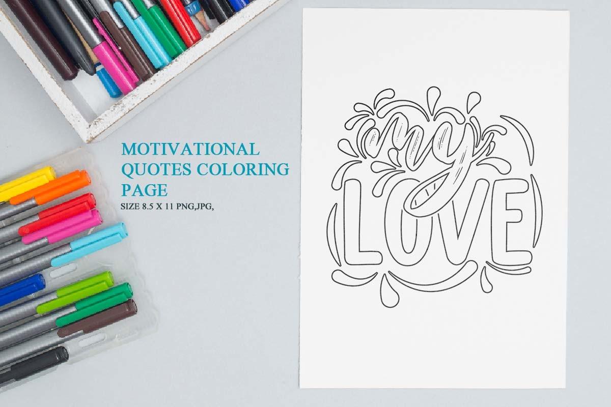 Motivational Quotes Coloring Page