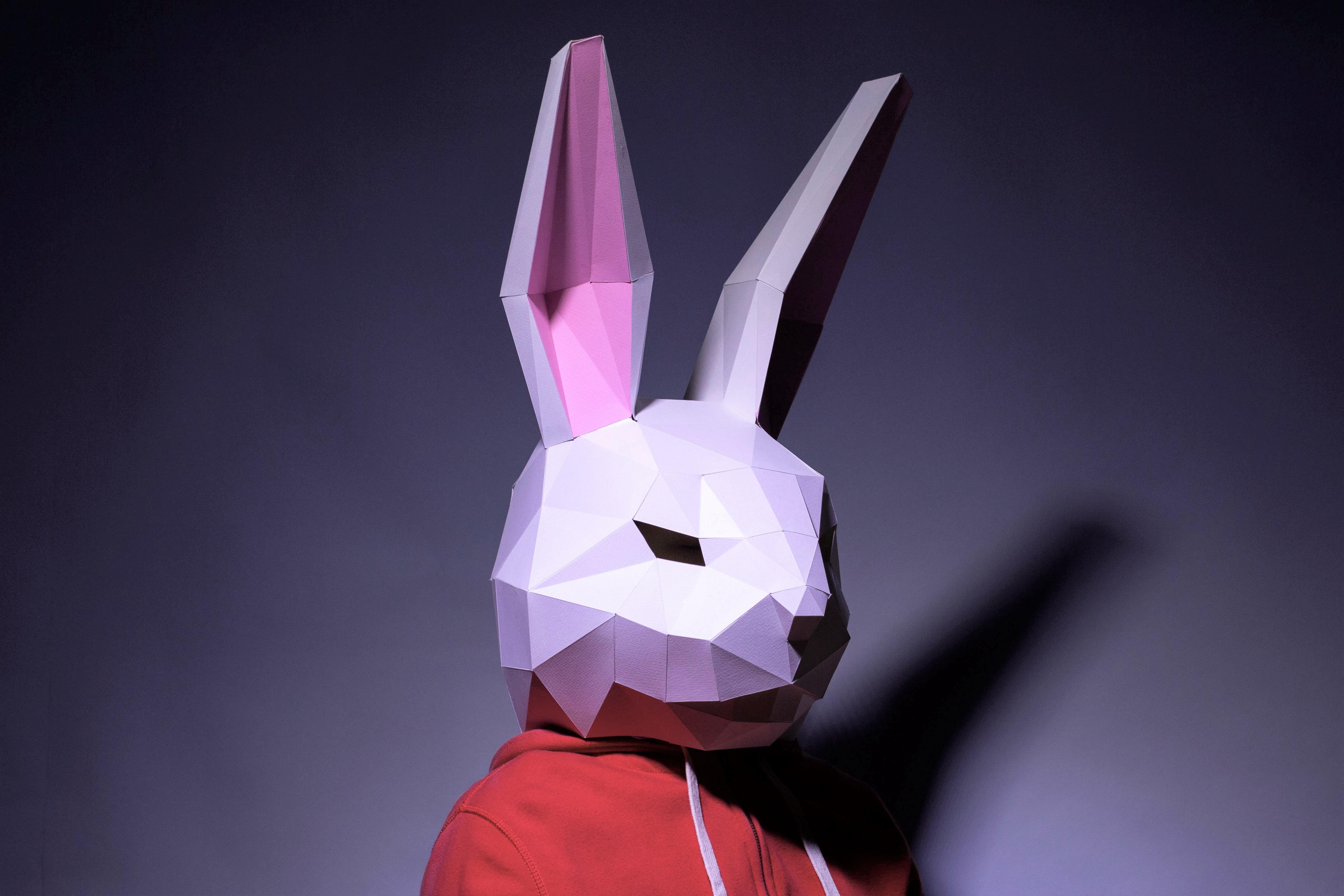 Bunny Mask  Paper Craft Digital Template