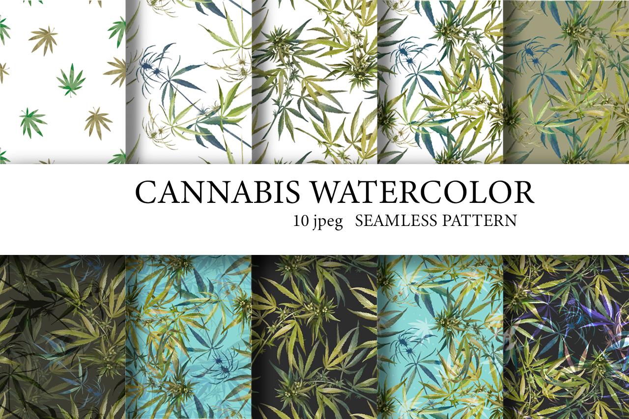Marijuana Seamless Pattern. Cannabis