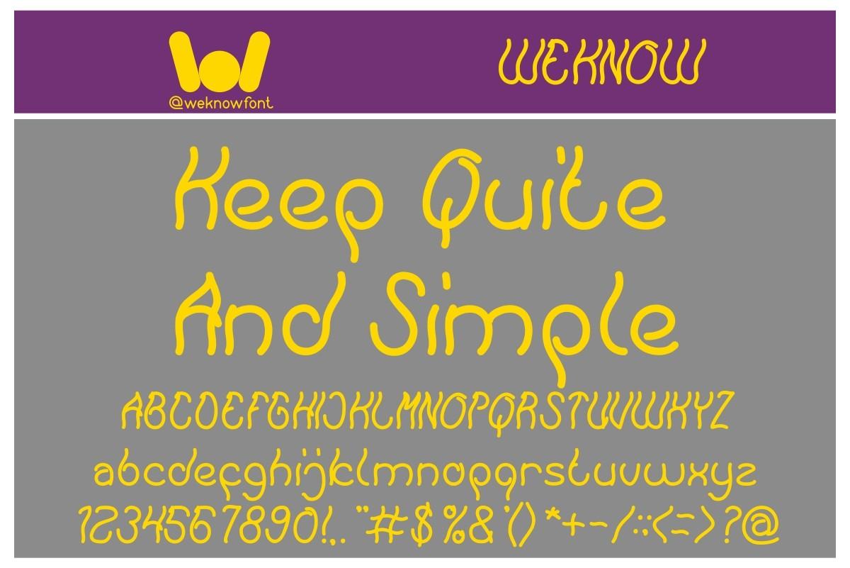 Keep Quite and Simple Font