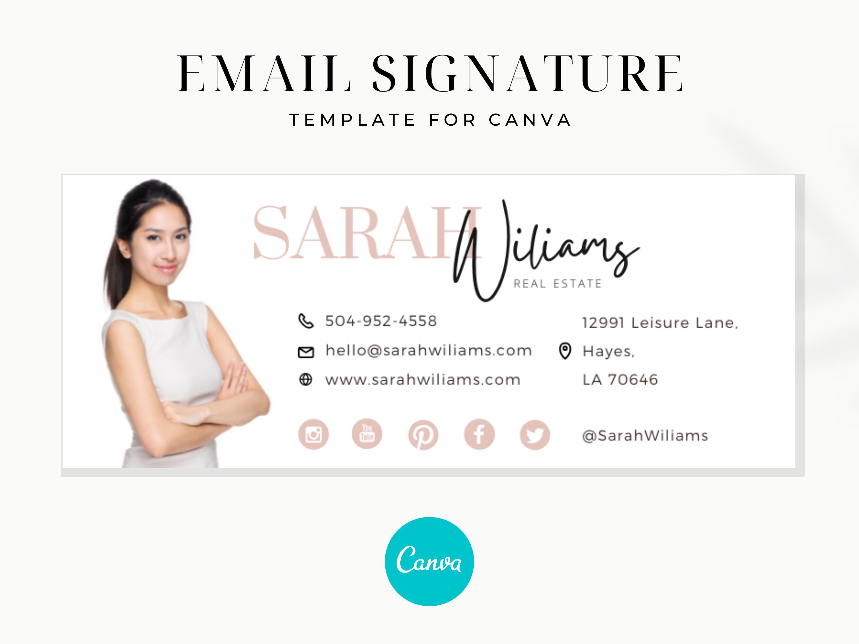 Email Signature Canva Template