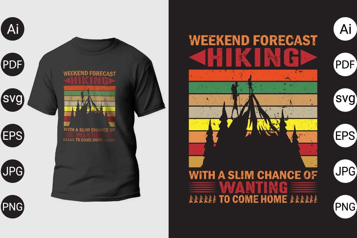 Print Templates Hiking T Shirt Design