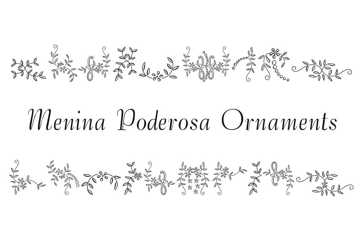 Menina Poderosa Ornaments Font