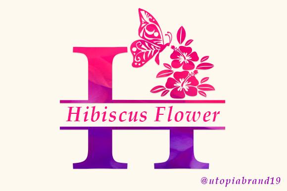 Hibiscus Flower Monogram Font