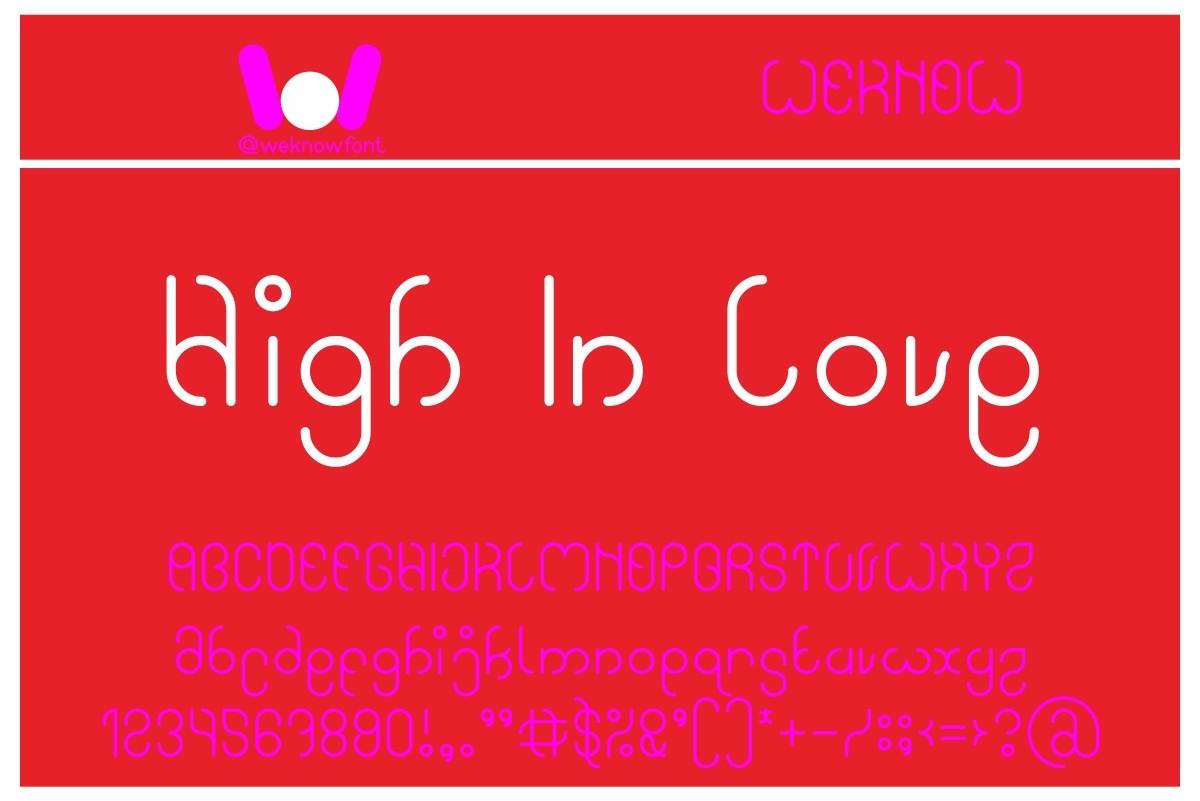 High in Love Font