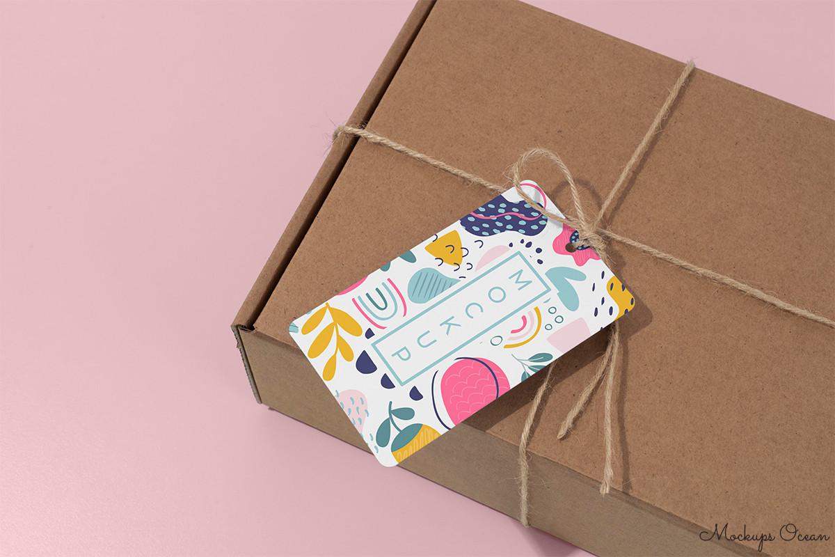 Craft Box Tag Mockup
