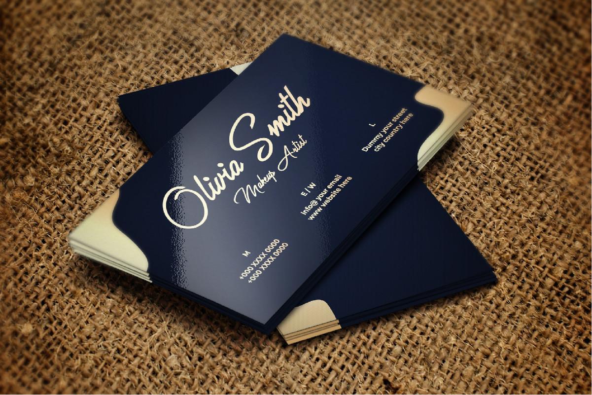 Creative Feminine Golden Blue Business