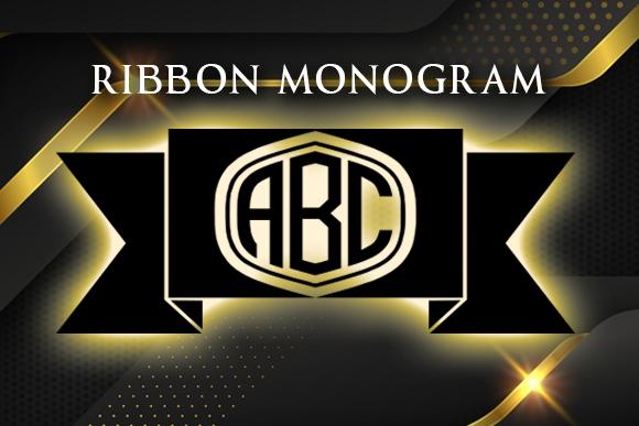 Ribbon Monogram Font