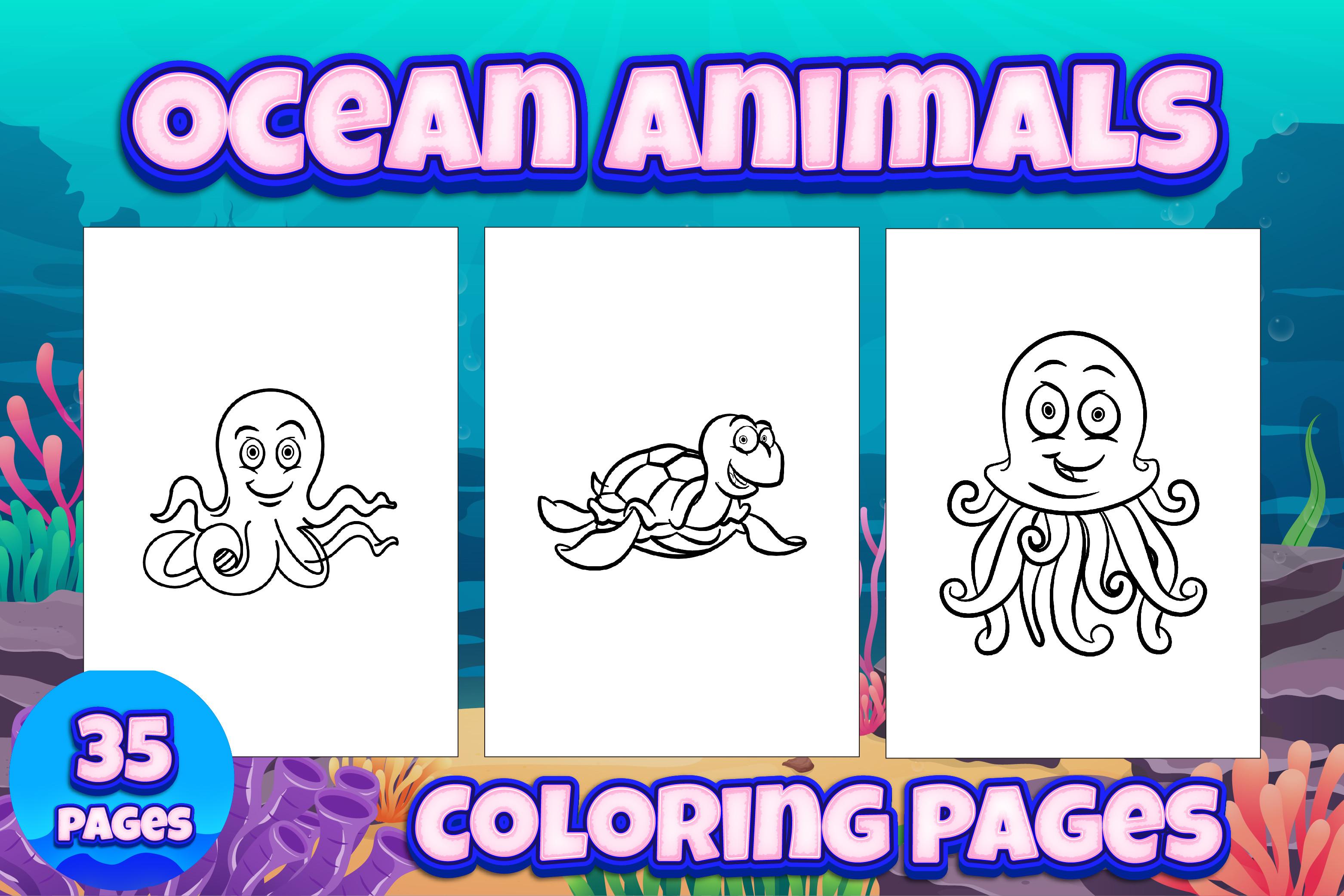 Ocean Animals Coloring Pages for Kids