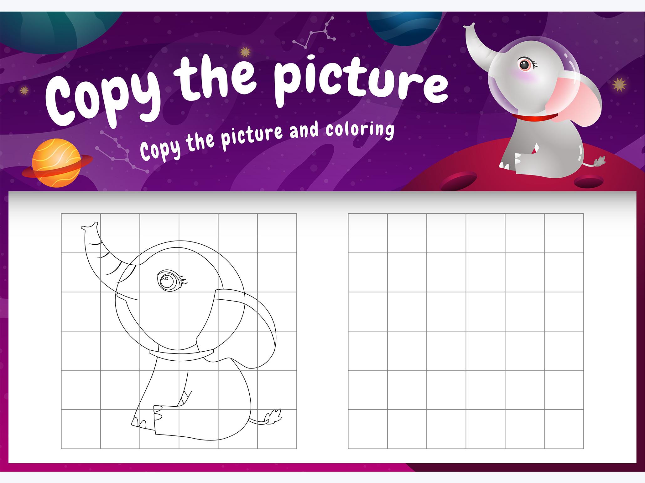 A Elephant Astronaut - Copy the Picture