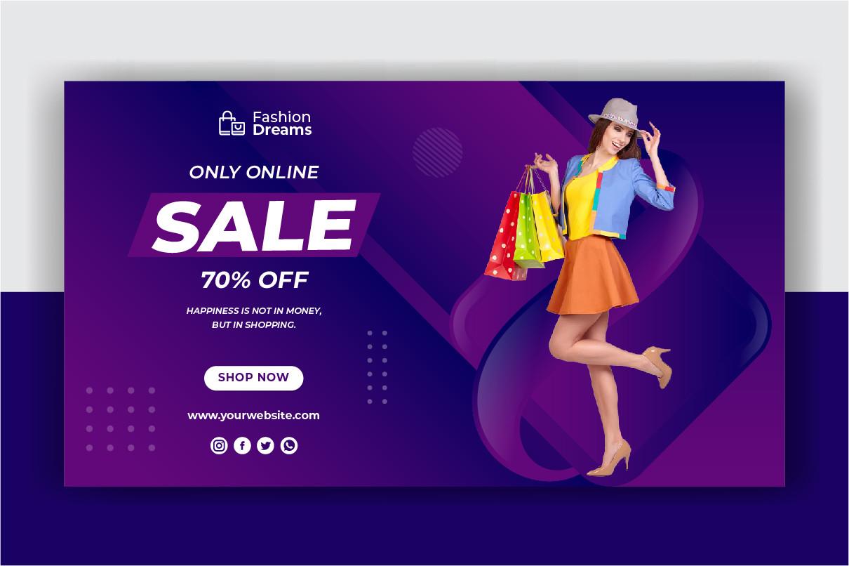 Fashion Sale Web Banner Design Template