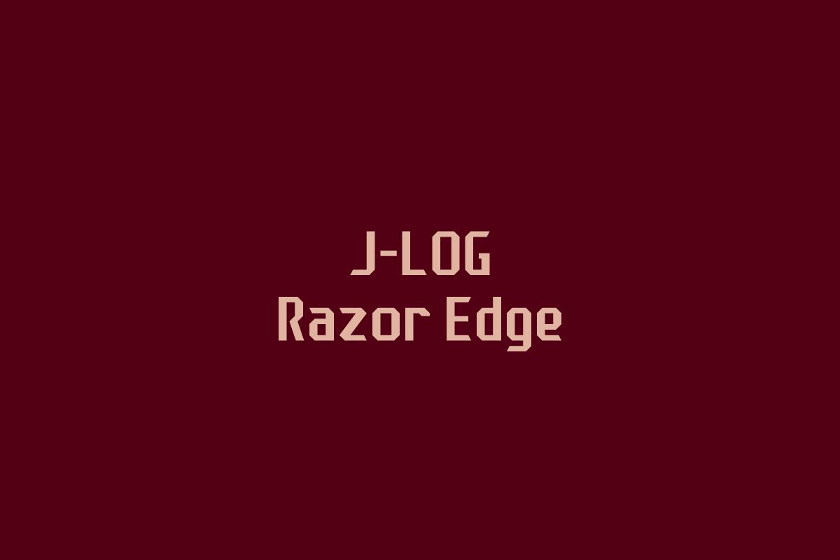 J-LOG Razor Edge Font