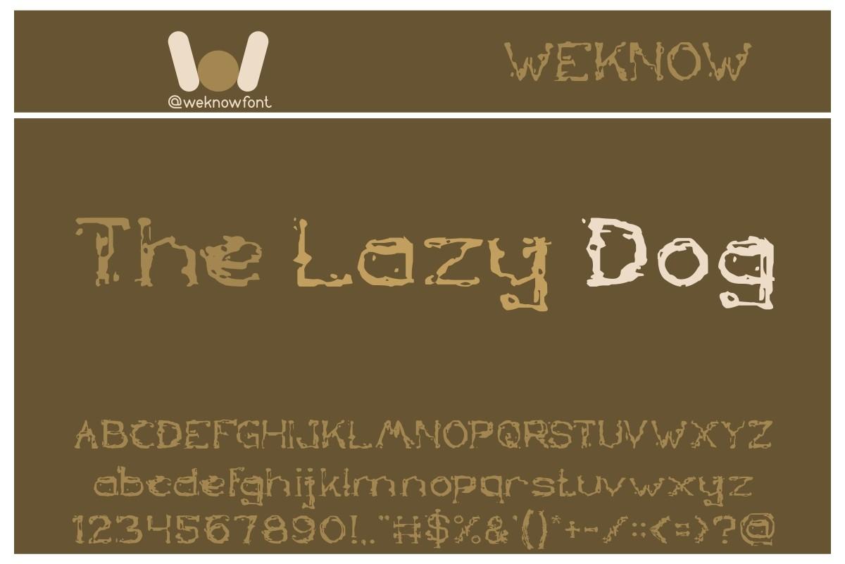 The Lazy Dog Font