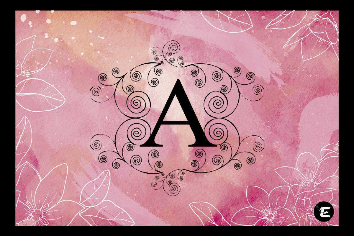 Floral Monogram Font