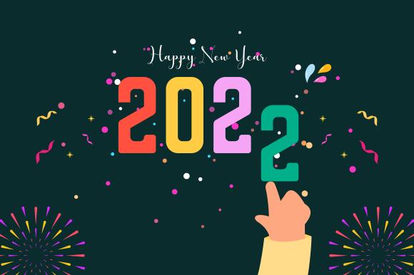 New Year 2022 Greeting Card Template