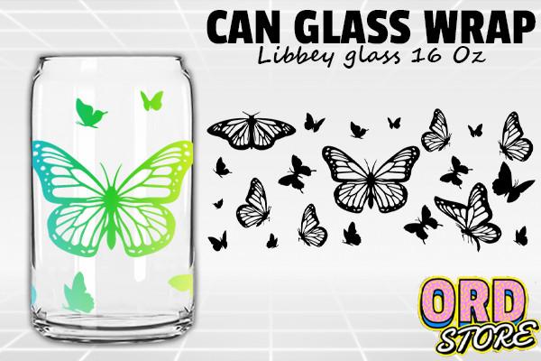 Butterfly 16 Oz Libbey Glass Wrap