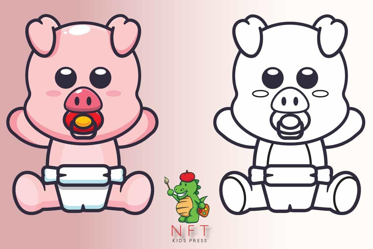 Baby Pig Coloring Page