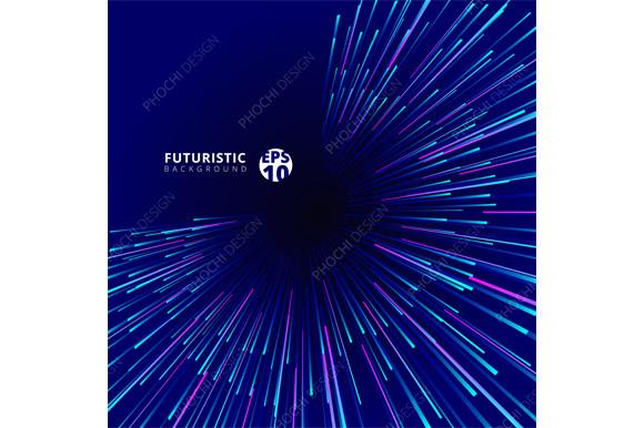 Technology Futuristic Radial Lines Ray