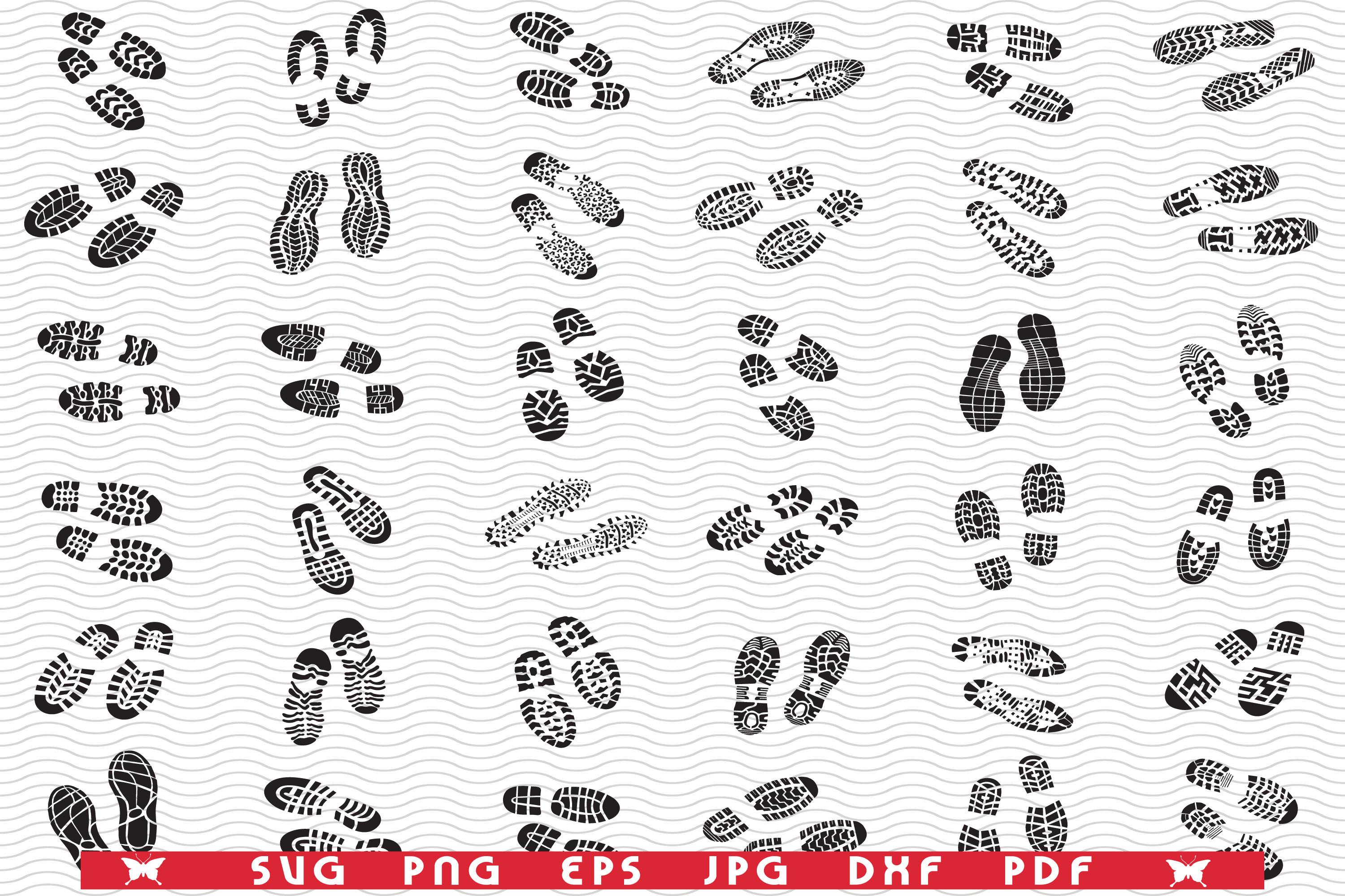 Shoe Prints, Seamless Illustration