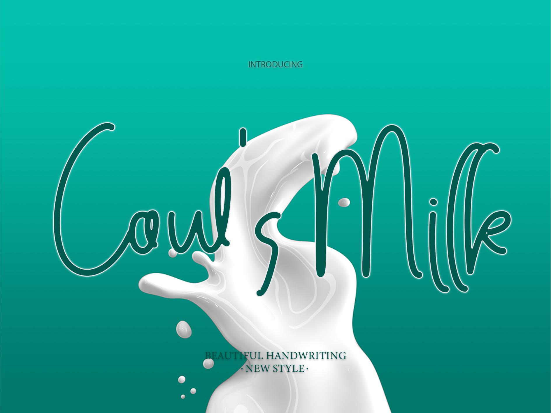 Cow's Milk Font