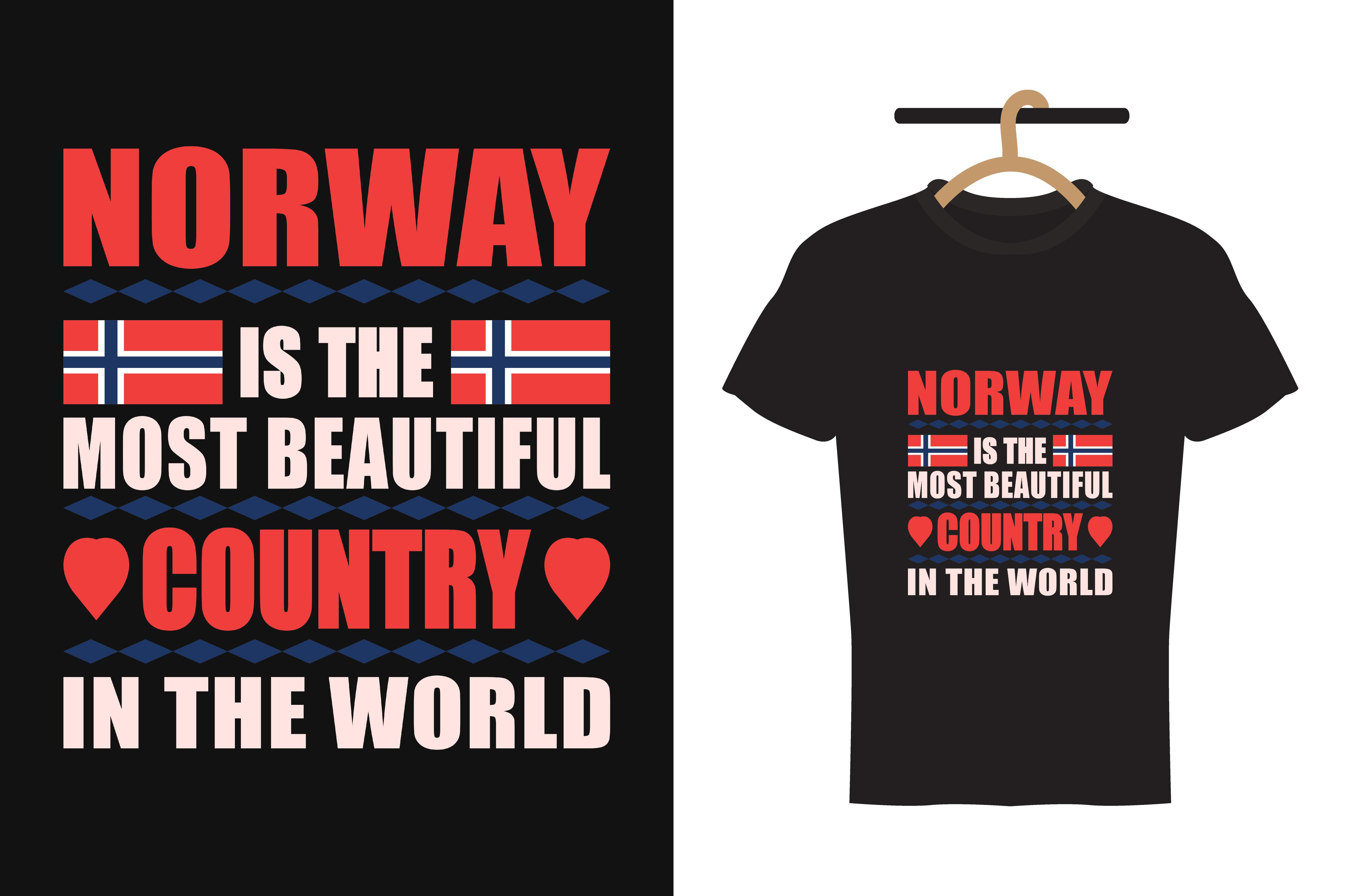 Norway Flag Vintage T Shirt SVG
