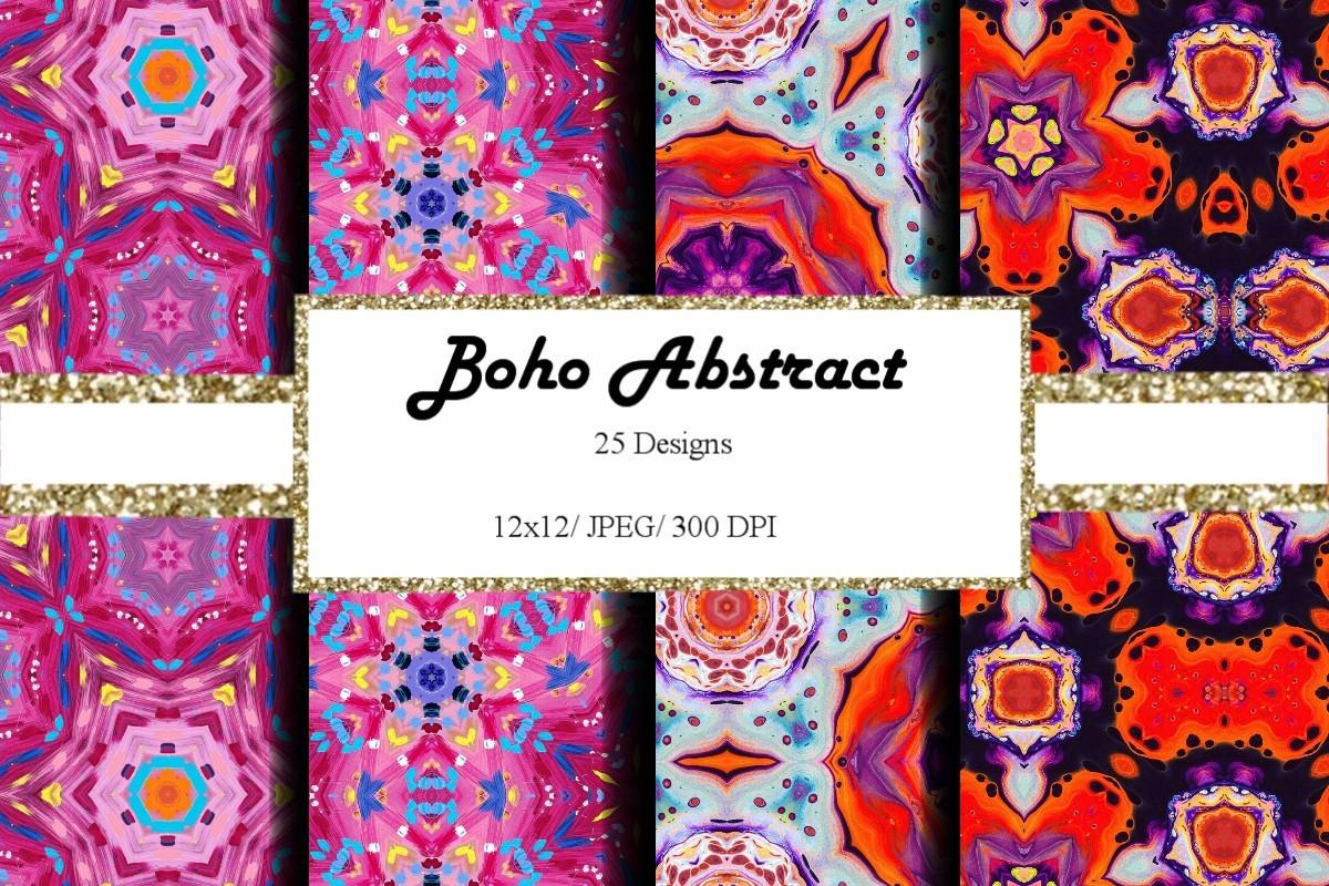 12x12  Digital Paper Abstract Boho 13