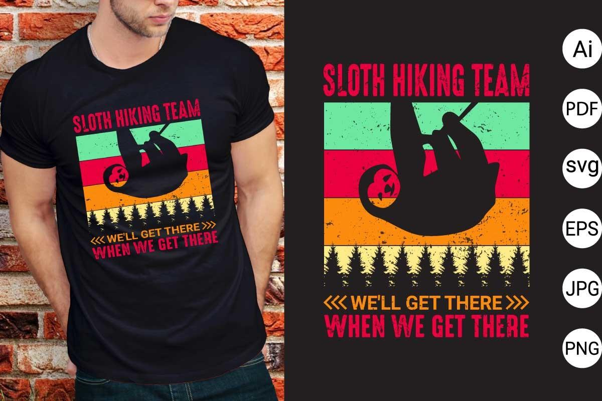 Print Templates Hiking T Shirt Design