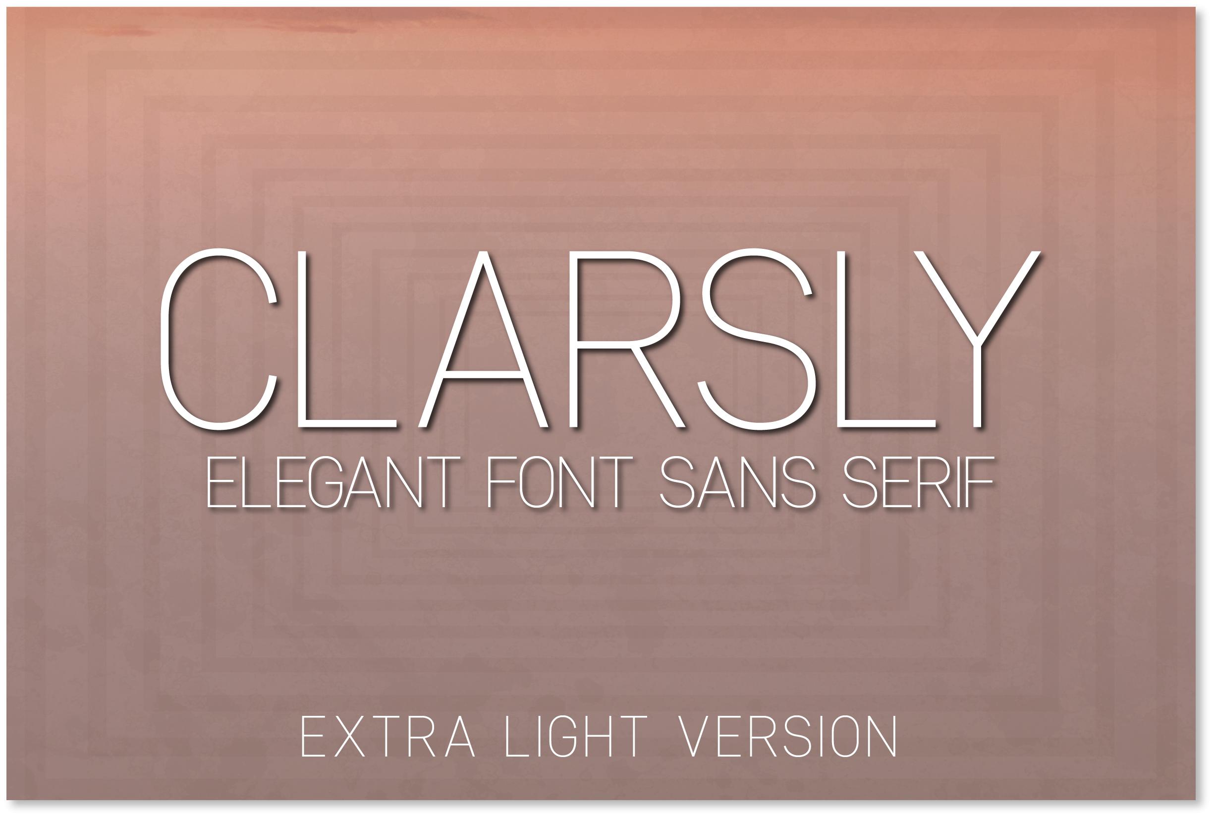 Clarsly Extra Light Font