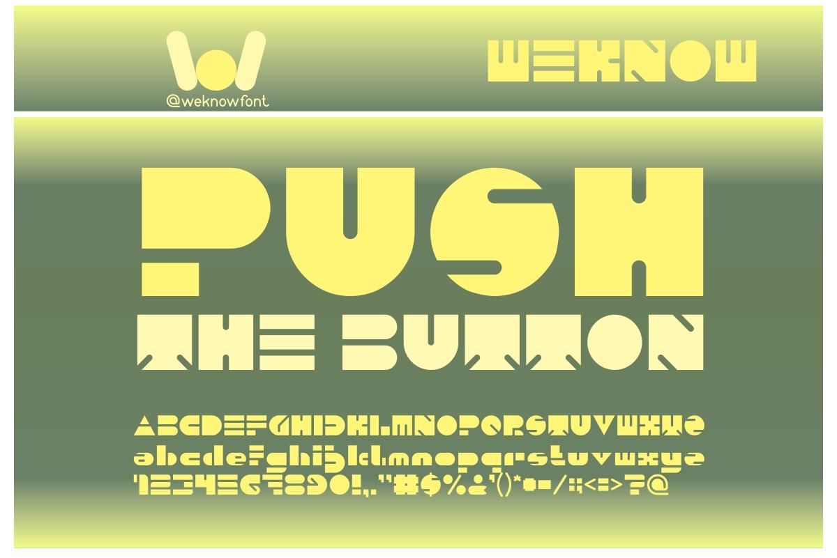 Push the Button Font