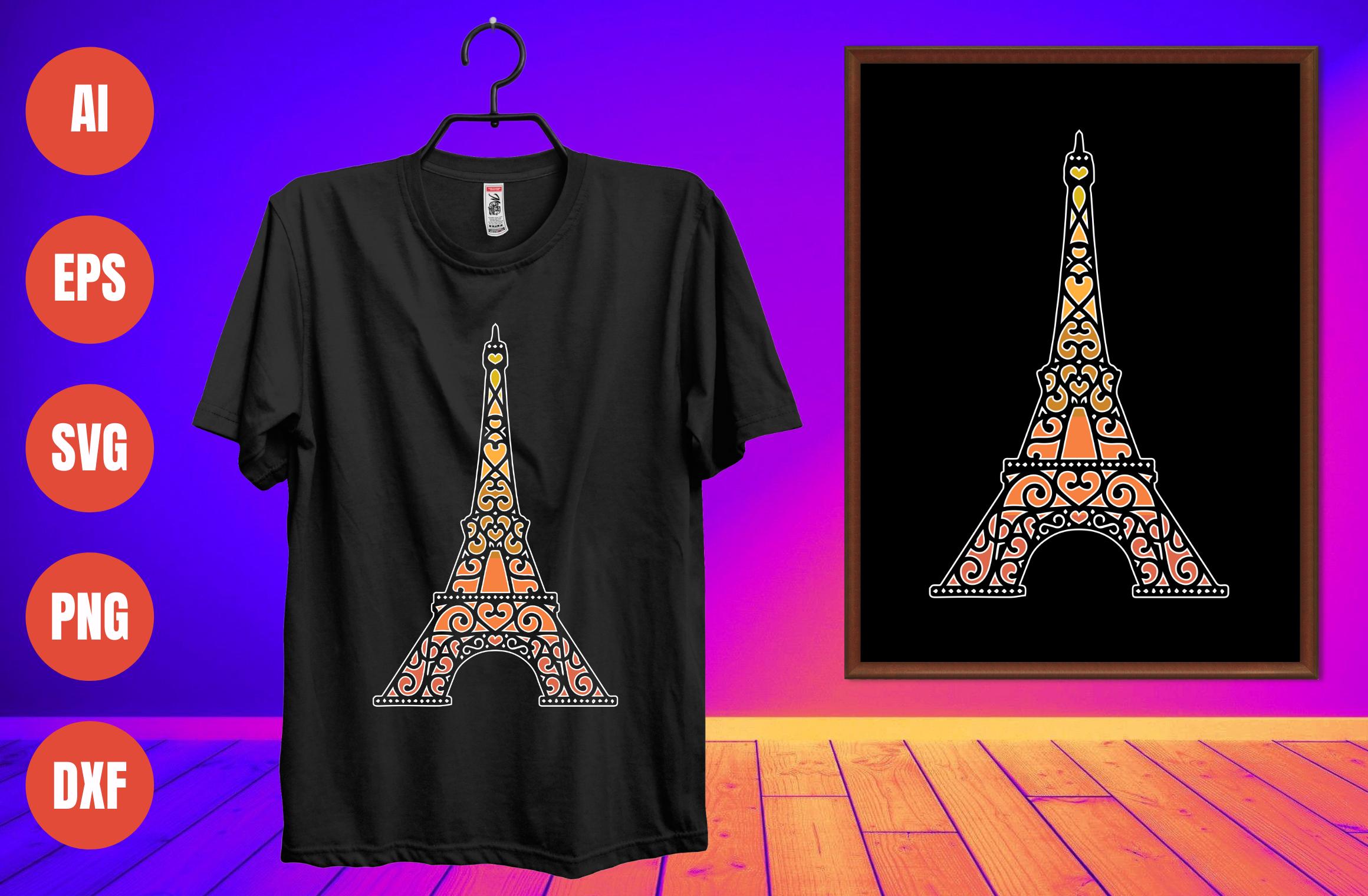Eiffel Tower T-shirt Design