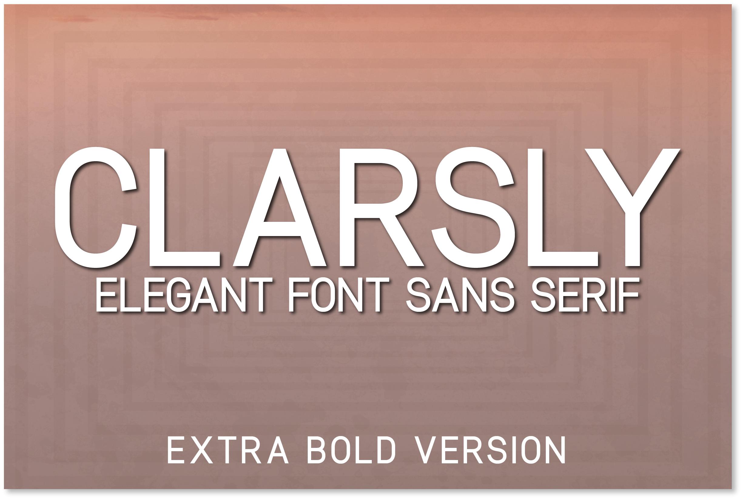 Clarsly Extra Bold Font