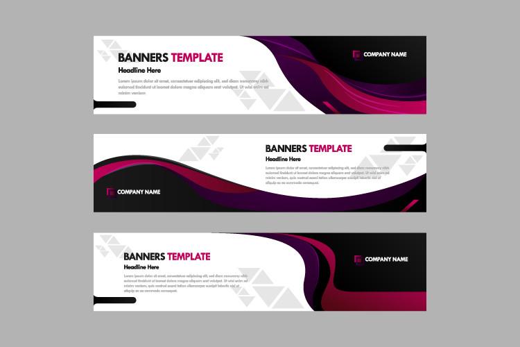 Set of Modern Banner Template Background