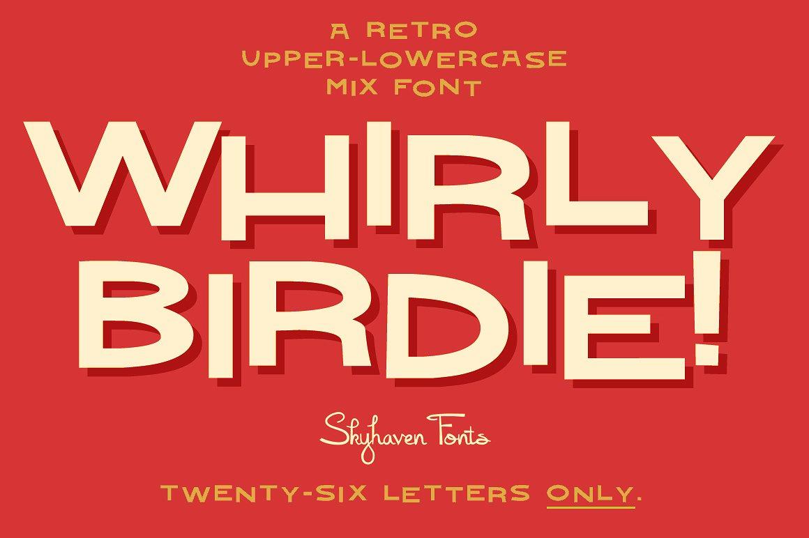 Whirly Birdie Font