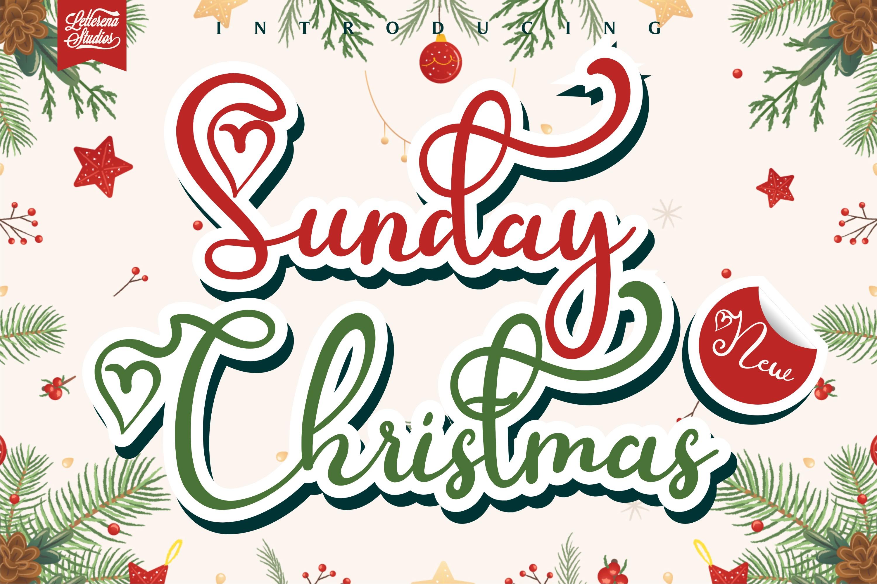 Sunday Christmas Font