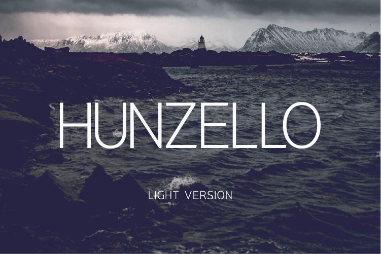 Hunzello Light Font