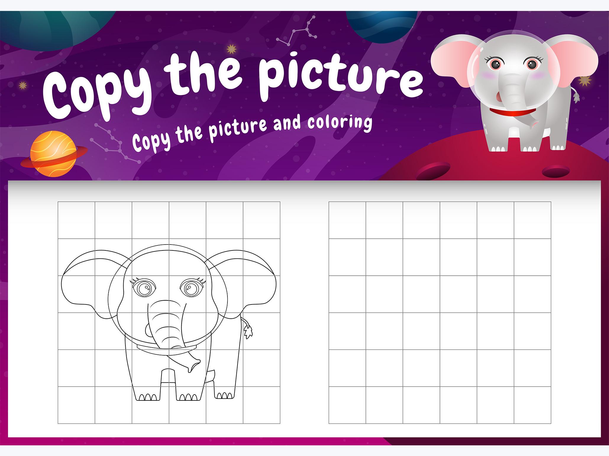 A Elephant Astronaut - Copy the Picture